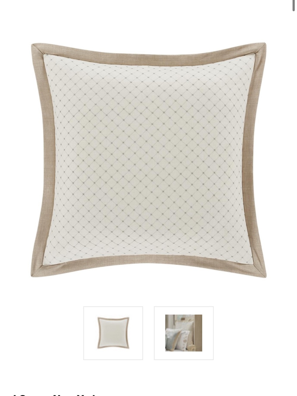J Queen New York Garden View Spa Euro Sham NWT